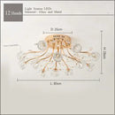 GobekUsa Dendritic Crystal Ceiling Lamp: Nordic Luxury Glass Flower Chandelier for Bright Decor