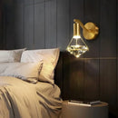 GobekUsa Diamond Crystal Wall Lamp Luxury Nordic Modern Living Room Lighting