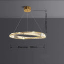 GobekUsa DNA Spiral Crystal Chandelier LED Ring Design for Luxury Living Room