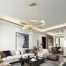 GobekUsa DNA Spiral Crystal Chandelier LED Ring Design for Luxury Living Room