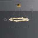 GobekUsa DNA Spiral Crystal Chandelier LED Ring Design for Luxury Living Room