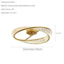 GobekUsa DNA Spiral Crystal Chandelier LED Ring Design for Luxury Living Room