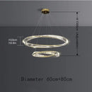 GobekUsa DNA Spiral Crystal Chandelier LED Ring Design for Luxury Living Room