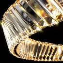GobekUsa DNA Spiral Crystal Chandelier LED Ring Design for Luxury Living Room