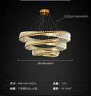 GobekUsa DNA Spiral Crystal Chandelier LED Ring Design for Luxury Living Room