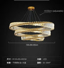 GobekUsa DNA Spiral Crystal Chandelier LED Ring Design for Luxury Living Room