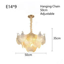 GobekUsa Glass Shell Ceiling Pendant Light Luxury Bedroom Decor Hanglamp