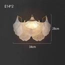 GobekUsa Glass Shell Ceiling Pendant Light Luxury Bedroom Decor Hanglamp