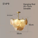 GobekUsa Glass Shell Ceiling Pendant Light Luxury Bedroom Decor Hanglamp