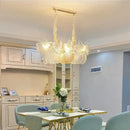 GobekUsa Glass Shell Ceiling Pendant Light Luxury Bedroom Decor Hanglamp