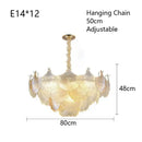 GobekUsa Glass Shell Ceiling Pendant Light Luxury Bedroom Decor Hanglamp