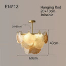GobekUsa Glass Shell Ceiling Pendant Light Luxury Bedroom Decor Hanglamp