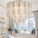 GobekUsa Crystal Bedroom Pendant Lamp: Designer Luxury Glass Lighting for Living Room