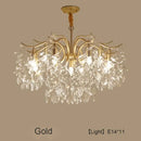 GobekUsa Crystal LED Chandelier: Luxury Indoor Lighting for Home, Kitchen, Living Room