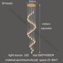 GobekUsa Gold LED Staircase Chandelier | Luxury Large Living Room Pendant Lamp