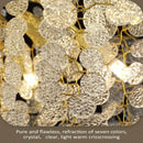 GobekUsa Gold Money Tree Crystal Chandelier for Bedroom Living Dining Room Luxury Lighting