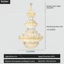 GobekUsa Crystal Chandelier: Villa High Living Room Luxury Lighting