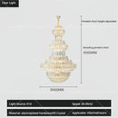 GobekUsa Crystal Chandelier: Villa High Living Room Luxury Lighting