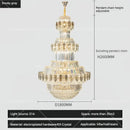 GobekUsa Crystal Chandelier: Villa High Living Room Luxury Lighting