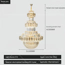 GobekUsa Crystal Chandelier: Villa High Living Room Luxury Lighting