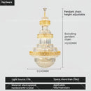 GobekUsa Crystal Chandelier: Villa High Living Room Luxury Lighting