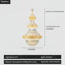 GobekUsa Crystal Chandelier: Villa High Living Room Luxury Lighting