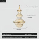 GobekUsa Crystal Chandelier: Villa High Living Room Luxury Lighting