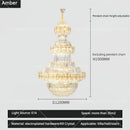 GobekUsa Crystal Chandelier: Villa High Living Room Luxury Lighting