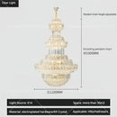 GobekUsa Crystal Chandelier: Villa High Living Room Luxury Lighting