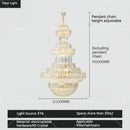 GobekUsa Crystal Chandelier: Villa High Living Room Luxury Lighting
