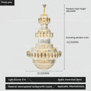 GobekUsa Crystal Chandelier: Villa High Living Room Luxury Lighting