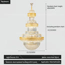 GobekUsa Crystal Chandelier: Villa High Living Room Luxury Lighting