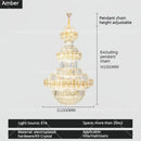 GobekUsa Crystal Chandelier: Villa High Living Room Luxury Lighting