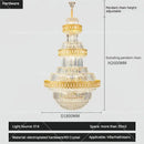 GobekUsa Crystal Chandelier: Villa High Living Room Luxury Lighting
