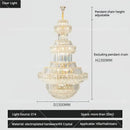 GobekUsa Crystal Chandelier: Villa High Living Room Luxury Lighting