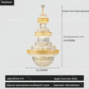 GobekUsa Crystal Chandelier: Villa High Living Room Luxury Lighting