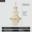 GobekUsa Crystal Chandelier: Villa High Living Room Luxury Lighting