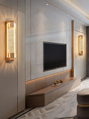 GobekUsa Crystal Wall Lamp for Living Room TV Background, Light Luxury Bedroom Bedside, Villa Stair