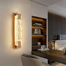 GobekUsa Crystal Wall Lamp for Living Room TV Background, Light Luxury Bedroom Bedside, Villa Stair
