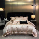 GobekUsa Brocade Satin Jacquard Luxury Cotton Bedding Set - Duvet Cover, Sheet, Pillowcases