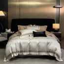 GobekUsa Brocade Satin Jacquard Luxury Cotton Bedding Set - Duvet Cover, Sheet, Pillowcases