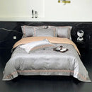 GobekUsa Brocade Satin Jacquard Luxury Cotton Bedding Set - Duvet Cover, Sheet, Pillowcases
