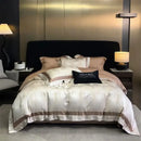 GobekUsa Brocade Satin Jacquard Luxury Cotton Bedding Set - Duvet Cover, Sheet, Pillowcases