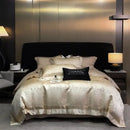 GobekUsa Brocade Satin Jacquard Luxury Cotton Bedding Set - Duvet Cover, Sheet, Pillowcases