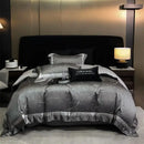 GobekUsa Brocade Satin Jacquard Luxury Cotton Bedding Set - Duvet Cover, Sheet, Pillowcases