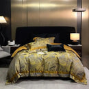 GobekUsa Brocade Satin Jacquard Luxury Cotton Bedding Set - Duvet Cover, Sheet, Pillowcases
