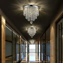 GobekUsa Crystal Led Chandelier: Small Luxury Gold/Silver Ceiling Light for Home Living Room Hallway