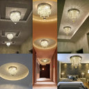 GobekUsa Crystal Led Chandelier: Small Luxury Gold/Silver Ceiling Light for Home Living Room Hallway