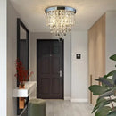 GobekUsa Crystal Led Chandelier: Small Luxury Gold/Silver Ceiling Light for Home Living Room Hallway