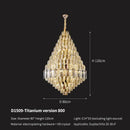 GobekUsa Crystal Pendant Chandelier for Home, Hotel, Restaurant - Luxury Duplex Hall Light